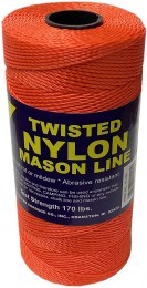 1100 Feet Braided Nylon Mason Line, Color EVANS Orange